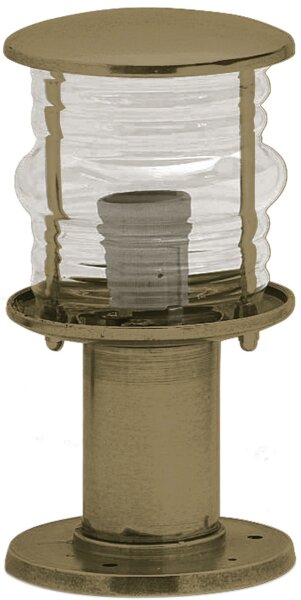 Lampe de socle laiton véritable verre hauteur 22 cm IP53 E27