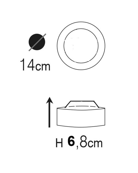 Applique extérieure laiton véritable verre Ø 14 cm IP64 G9