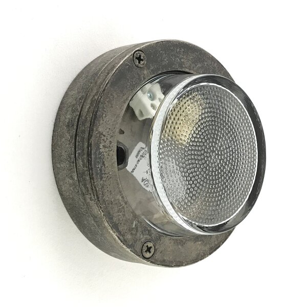 Lampe dextérieur mur laiton verre D : 14 cm IP64 étain G9