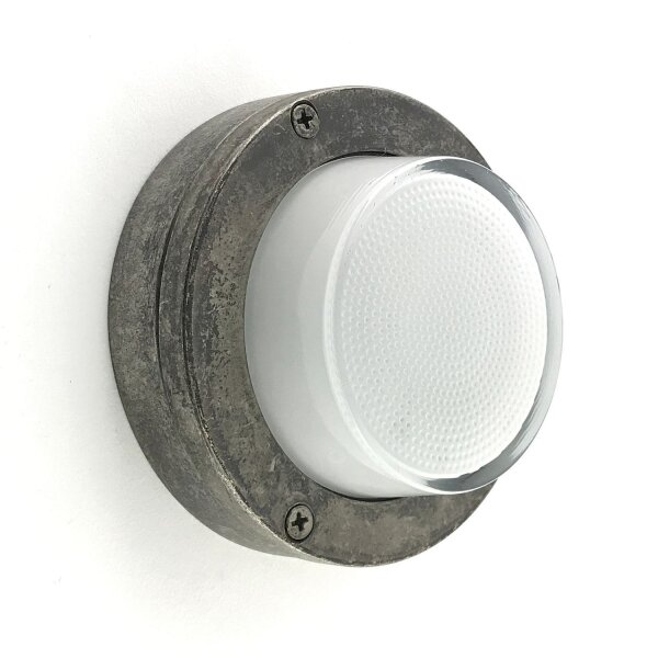 Applique extérieure laiton verre D : 14 cm rond IP64 G9