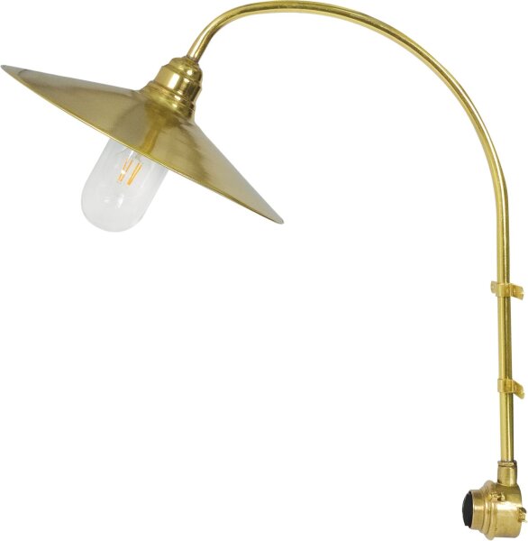 Applique extérieure laiton massif verre E27 IP54 65 cm de haut