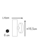 Applique extérieure laiton massif verre GU10 IP44...