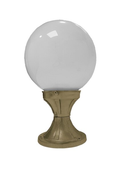Lampadaire laiton verre hauteur 32 cm IP43 E27 sphère abat-jour