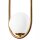 Lampe à suspendre Boule de verre Métal en laiton blanc G9 jusquà 5 W