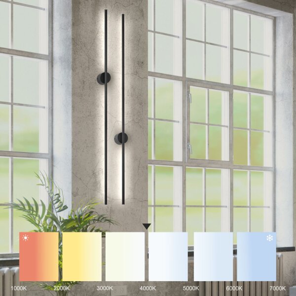 Applique LED indirecte métal H:120 cm 1600 lm 4000 K