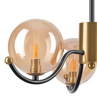 Plafonnier élégant métal verre G9...