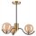 Plafonnier élégant métal verre G9 L:48 cm boules