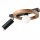 Plafonnier flexible acier bois verre G9 noir blanc