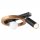 Plafonnier flexible acier bois verre G9 noir blanc