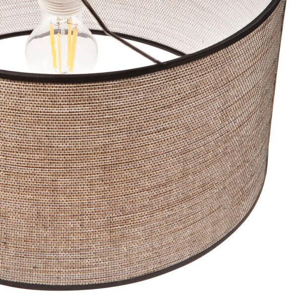 Suspension ronde Abat-jour en tissu doré E27 Ø35 cm