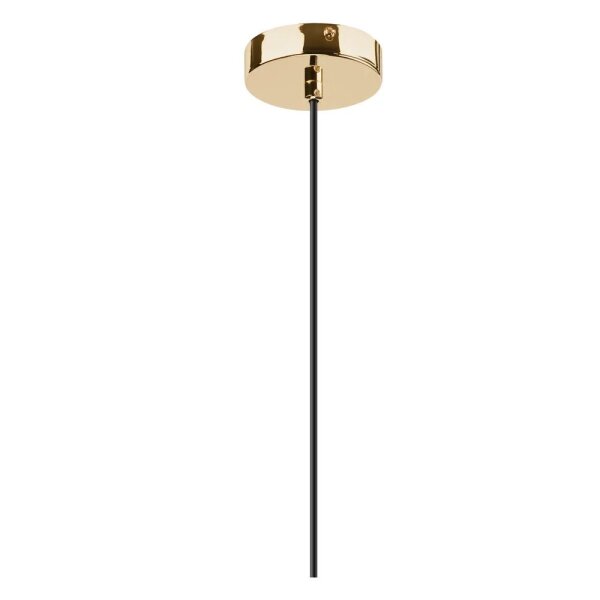 Suspension ronde Abat-jour en tissu doré E27 Ø35 cm