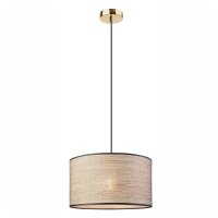 Suspension ronde Abat-jour en tissu doré E27...