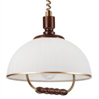 Lampe à suspendre ronde verre bois E27 Ø30...