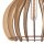 Confortable lampe à suspendre bois acier Ø29 cm noir naturel