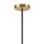 Lampe de plafonnier verre métal or noir 6-flmg Moderne
