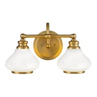 Applique salle de bain métal verre 40,6 cm de...