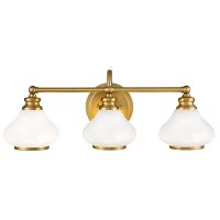 Lampe de salle de bain LED G9 IP44 L : 61 cm laiton blanc