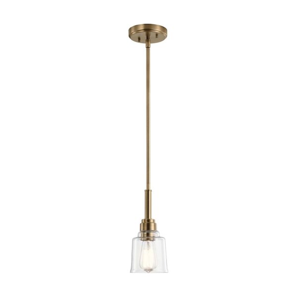 Suspension verre métal Ø 12,4 cm Vintage en laiton