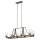Grande lampe à suspendre 116,8 cm de long 8x E27 Rustique Métal Verre Bois
