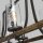 Grande lampe à suspendre 116,8 cm de long 8x E27 Rustique Métal Verre Bois