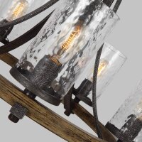 Lustre métal verre D : 61 cm rond Rustique