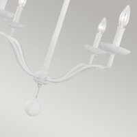 Lustre blanc en métal de 61 cm de large pour 4x...