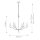 Lustre blanc métal E14 L : 82,9 cm grand style campagnard