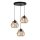 Suspensions en bois E27 L:37 cm Noir Naturel