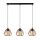 Confortable lampe à suspendre Noir Naturel Bois E27 70 cm de long