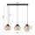 Confortable lampe à suspendre Noir Naturel Bois E27 70 cm de long