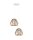 Suspension bois 2 flammes E27 L:35 cm Scandinave