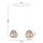 Lampe à suspendre Scandinave Bois Métal Blanc E27 L:60 cm