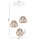 Lampe à suspendre ronde E27 bois métal blanc L:35 cm confortable