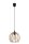 Suspension Abat-jour bois Métal Noir Boule Ø24 cm