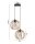 Suspension Bois Métal Noir Boule E27 2 feux