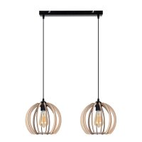 Lampe à suspendre allongée bois...