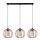 Longue lampe à suspendre bois métal E27 L:80 cm confortable
