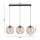 Longue lampe à suspendre bois métal E27 L:80 cm confortable