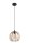 Suspension ronde abat-jour bois métal E27 sphère Ø24 cm