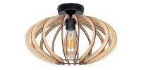 Plafonnier décoratif en bois E27 Ø35 cm en...