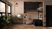 Plafonnier décoratif en bois E27 Ø35 cm en...