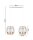 Suspension longue tissu blanc or 48 cm E27 faible éblouissement