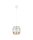 Suspension ronde tissu blanc or Ø20 cm E27 confortable