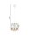 Suspension ronde tissu blanc or Ø20 cm E27 confortable