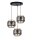 Lampe à suspendre noir éblouissant or E27 tissu Ø38 cm rond