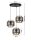 Lampe à suspendre noir éblouissant or E27 tissu Ø38 cm rond