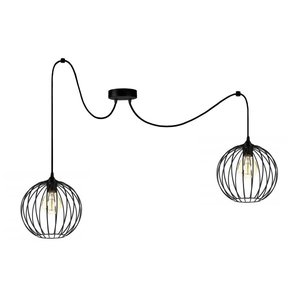 XXL Spider Lampe à suspendre fils boules métal E27 L:400 cm