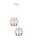 Tissu Suspension Blanc Or E27 2 feux L:33 cm