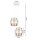 Tissu Suspension Blanc Or E27 2 feux L:33 cm