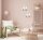 Tissu Suspension Blanc Or E27 2 feux L:33 cm